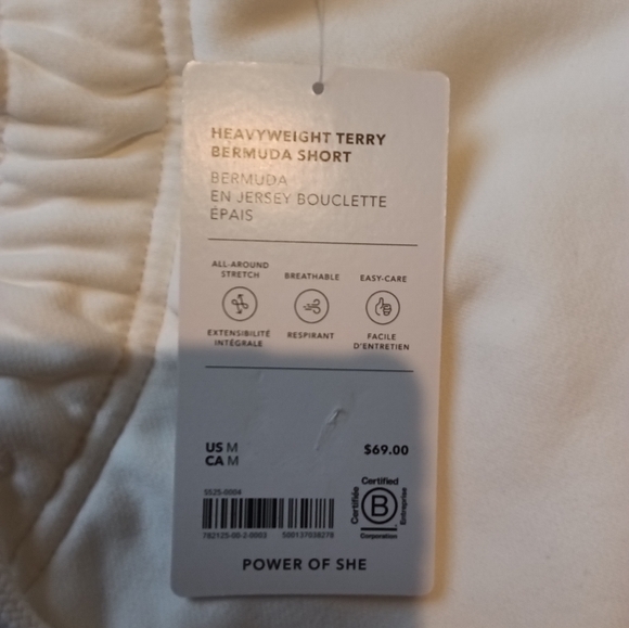 Athleta Heavyweight Terry Bermuda Shorts NWT - Picture 2 of 3